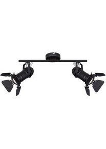 Globo Strahler , Schwarz , Metall , 16x26.5x54 cm , verstellbare Spotlights , Lampen & Leuchten, Innenbeleuchtung, Spots & Strahler