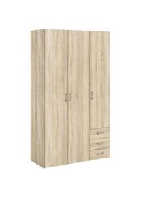 Inosign Mid.you Kleiderschrank , Eichefarben , Metall , 4 Fächer , 115.8x200.4x49.5 cm , FSC Mix, Made in Denmark , Schlafzimmer, Komplette Schlafzimmer und Serien, Schlafzimmerserien