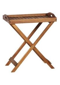 siena GARDEN Gartenbeistelltisch , Akaziefarben , Holz , Akazie , rechteckig , X-Form , 40.5x66.5x60 cm , FSC 100% , klappbar, wetterbeständig , Wohnzimmer, Wohnzimmertische, Beistelltische, Beistelltische Holz