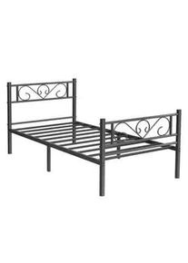 Boxxx Metallbett , Schwarz , Metall , 90x190 cm , Schlafzimmer, Betten, Einzelbetten