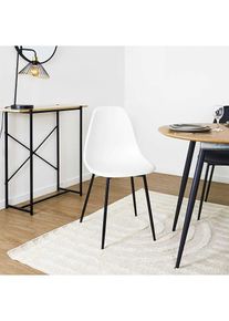 THE HOME DECO FACTORY Eetkamerstoel wit - (B)50,7 x (H)84,8 x (D)45,5