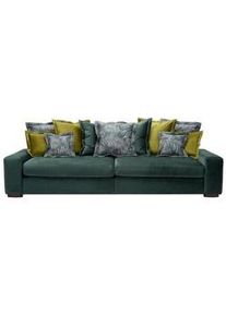 CARRYHOME Landscape Bigsofa , Dunkelgrün , Textil , Buche , Hartholz , Füllung: Schaumstoff,Schaumstoff , 289x90x115 cm , Made in EU, Handmade in Europe , Rücken echt , Wohnzimmer, Sofas & Couches, Sofas, Textilsofas