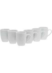 Creatable Kaffeebecherset , Weiß , Keramik , 6-teilig , 300 ml , 21x16x30.5 cm , Geschirr, Tassen, Tassen Sets