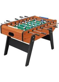 Xxxl FUßBALLTISCH St-3071 , Braun, Schwarz , Holz, Metall, Kunststoff , Recyclingholz , 73.4x87x137.6 cm , Torzähler manuell, Rollenlager, Balleinwurf auf beiden Spielerseiten , Freizeit & Co, Spieltische, Tischfußball & Co