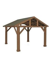 WESTMANN Xxxl Pavillon , Holz , Zeder , 366x330x427 cm , FSC 100% , regenabweisend , Sonnenschutz, Pavillons
