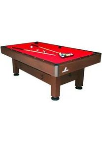 Cougar Xxxl Billardtisch , Braun, Rot , Holz, Metall, Kunststoff, Textil , 125x79x225 cm , Freizeit & Co, Spieltische, Billardtische