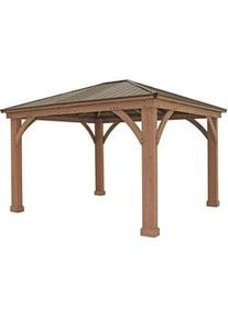 WESTMANN Xxxl Pavillon , Holz , Zeder , 427x317.5x365 cm , wetterbeständig, UV-beständig, regenabweisend , Sonnenschutz, Pavillons