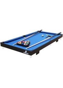 Xxxl Billardtisch , Blau, Schwarz , Holz, Kunststoff , 64x12x118 cm , Freizeit & Co, Spieltische, Billardtische