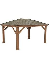 WESTMANN Xxxl Pavillon , Holz , Zeder , 490x315x371 cm , wetterbeständig, regenabweisend , Sonnenschutz, Pavillons