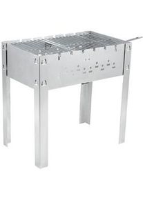 Ambia Garden Xxxl Schaschlikgrill Magnal L , Silberfarben , Metall , 50x50x30 cm , Grills, Holzkohlegriller