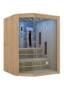 Sanotechnik Infrarotkabine , Naturfarben , Holz, Glas , Hemlocktanne , 160x210x160 cm , Freizeit & Co, Wellness & Gesundheit, Infrarotkabinen