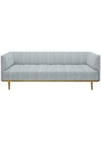 Joka Bigsofa , Hellblau , Textil , Eiche , 220x77x120 cm , Made in Austria , Typenauswahl, Stoffauswahl , Wohnzimmer, Sofas & Couches, Schlafsofas, Dauerschläfer Sofas