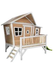 Ambia Garden Spielhaus , Braun, Weiß, Hellgrün , Holz, Kunststoff , Hemlocktanne , 123x12.8x152 cm , EN 71, CE, FSC 100% , Freizeit & Co, Gartenspielzeug, Spielhäuser
