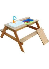 Ambia Garden Sand- UND Wassertisch , Braun , Kunststoff , Hemlocktanne , 97.5x50x95 cm , unisex , FSC 100%, CE, EN 71 , Freizeit & Co, Gartenspielzeug, Sandspielzeug