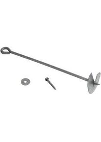 Ambia Garden Verankerungsset A830.010.00 , Grau , Metall , 52x10x10 cm , Freizeit & Co, Gartenspielzeug, Hüpfburgen & Trampoline