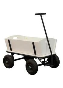 Ambia Garden Bollerwagen , Schwarz, Braun , Holz, Metall , 95x97x61 cm , Ce , Freizeit & Co, Gartenspielzeug, Bollerwagen