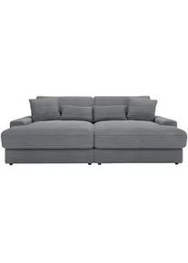 Carryhome Bigsofa , Dunkelgrau , Textil , Füllung: Schaumstoff, Silikon,Schaumstoff, Silikon,Schaumstoff, Silikon , 230x85x190 cm , Typenauswahl, Rücken echt, haustierfreundlicher Bezug , Wohnzimmer, Sofas & Couches, Sofas, Textilsofas