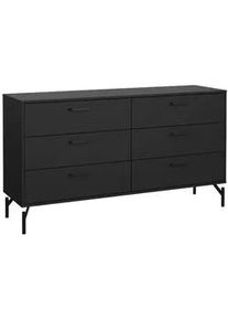 Inosign Best Price Sideboard , Schwarz , Metall , 6 Schubladen , 138.7x76.6x39.8 cm , Fsc , stehend, in verschiedenen Größen erhältlich , Kleinmöbel, Kommoden, Sideboards