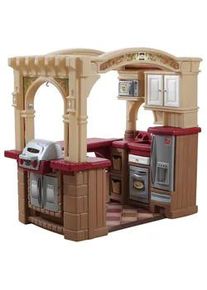 Ambia Garden Kinderküche Begehbar , Rot, Beige , Kunststoff , 101-teilig , 129x119.4x92.4 cm , EN 71 , Geräuscheffekte, Lichteffekte , Spielzeug, Lernspiele