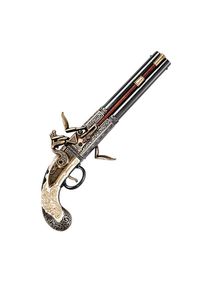 maskworld Pistolet à platine à silex à deux canons rotatifs