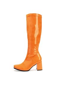 maskworld Bottes rétro en vinyle stretch orange