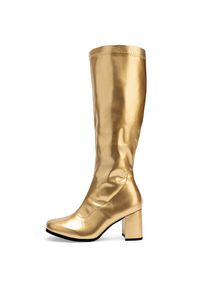 maskworld Bottes rétro en simili cuir or