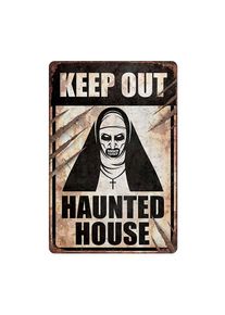 maskworld "Cartello decorativo di Halloween "Haunted House