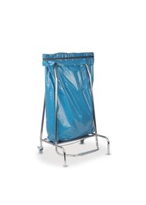 Hendi Müllbeutel-Halter mit Edelstahlrahmen und 2 gebremste Lenkrollen