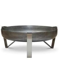 Ambia Garden Xxxl Feuerschale , Edelstahlfarben, Rostfarben , Metall , 66.5x25x67.5 cm , Grüner Punkt, Made in Europe, Handmade in Europe , abnehmbare Standfüße, hitzebeständig , Freizeit & Co, Haus & Garten