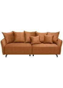 CARRYHOME Bigsofa , Orange , Textil , Uni , Füllung: Silikon,Silikon , 226x91x103 cm , Stoffauswahl , Wohnzimmer, Sofas & Couches, Sofas, Textilsofas