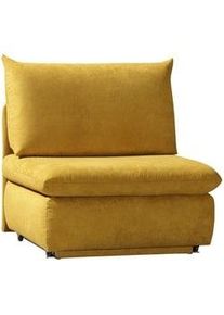 Novel Schlafsessel , Gelb , Textil , Uni , 90x89 cm , Stoffauswahl, Liegefunktion , Wohnzimmer, Sofas & Couches, Schlafsofas, Schlafsessel