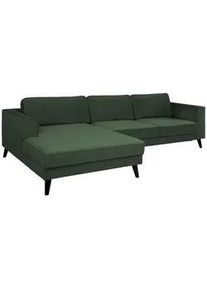 Trendmanufaktur Eckschlafsofa , Dunkelgrün , Textil , 277x167 cm , Made in Eu , seitenverkehrt erhältlich, Schlafen auf Sitzhöhe, Hocker erhältlich, Rücken echt, Armteil links, Armteil rechts , Wohnzimmer, Sofas & Couches, Schlafsofas, Sonstige Schlafsofas