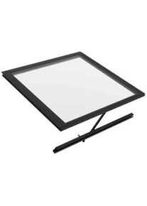Vitavia Xxxl Seitenfensterrahmen , Schwarz , Metall, Glas , 86.2x70.8 cm , Gartenzubehör, Gartenhäuser & Gewächshäuser