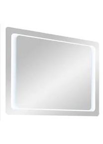Xora Badezimmerspiegel , Metall, Glas , rechteckig , 90x70x3 cm , Made in Germany , waagrecht montierbar , Badezimmer, Badezimmerspiegel, Badspiegel