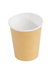 Fiesta Caja de 1.000 vasos de cartón para bebidas calientes marrones Olympia GF030