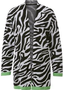 Dames Vest met dierenprint zwart/wit gedessineerd Maat 48