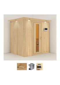 Karibu Sauna »Bedine«, 9 KW-Ofen mit externer Steuerung