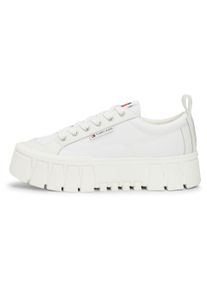 Tommy Jeans Plateausneaker »TJW VULC FLATFORM LC MIX MEDIA«, Freizeitschuh, Halbschuh, Schnürschuh mit derber Sohle