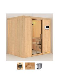 Karibu Sauna »Bedine«, 9 KW-Ofen mit externer Steuerung