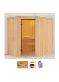 Karibu Sauna »Clara«, 9 KW-Ofen mit integrierter Steuerung