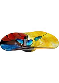 Casablanca By Gilde Dekoschale »Murano« durchgefärbt; handgefertigt in bunt, Größe B/H/T: 48 cm x 11 cm x 48 cm