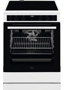 AEG Induktions-Standherd »CIB6642BBW« mit 2-fach-Teleskopauszug SteamBake – mit Feuchtigkeitszugabe, Hob²Hood - Funktion in weiß