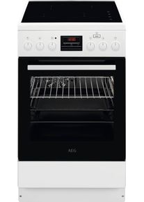 AEG Induktions-Standherd »CIB56484BW« mit 2-fach-Teleskopauszug SteamBake – mit Feuchtigkeitszugabe, 50 cm in weiß