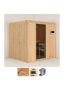 Karibu Sauna »Solida«, 9 KW-Bio-Ofen mit externer Steuerung