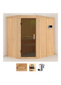 Karibu Sauna »Swantje«, 3,6-kW-Bio-Plug & Play Ofen mit externer Steuerung