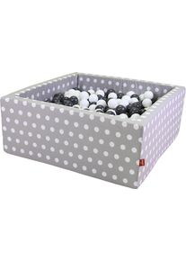 KNORRTOYS® Bällebad »Soft, Grey White Dots«, eckig mit 100 Bällen Grey/creme; Made in Europe