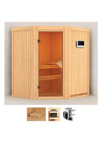 Karibu Sauna »Tomke«, 3,6-kW-Plug & Play Ofen mit externer Steuerung