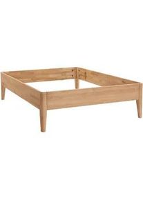 Linea Natura Bettrahmen , Eichefarben , Holz , Wildeiche , massiv , 140x200 cm , Schlafzimmer, Betten, Bettgestelle- Einzelteile, Bettrahmen