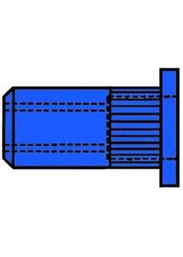 Gesipa Blindnietmuttern Stahl-gerändelt M 6 x 9 x 15,5