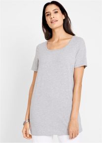 Lang basic T-shirt (set van 2) - zwart - maat 48/50 (XL) - met katoen - bonprix